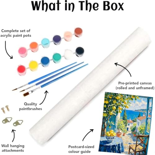 Beach Cute Lemons Paint by Numbers Kit for Adults Beginner (Without Frame) - color: YH05002