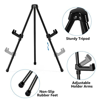 14" Tabletop Instant Display Easel, Black Steel Tripod Easel Stand(1 Pack) - style: 1 Pack Black