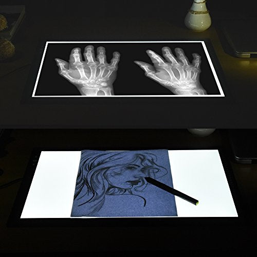 HSK A3 LED Artist tracing Light Box Copy Table, Adjustable High Brightness Light Pad for Tatto Drawing, Sketching, Animation,Diamond Painting Accessories - size: 11.7 x 16.5 inches