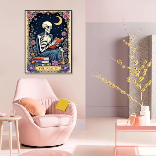 Skull Diamond Art Kits for Adults Funny Diamond Painting Kit for Beginner - color: DP03845