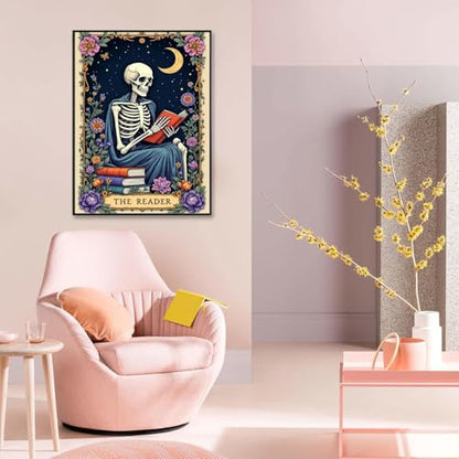 Skull Diamond Art Kits for Adults Funny Diamond Painting Kit for Beginner - color: DP03845