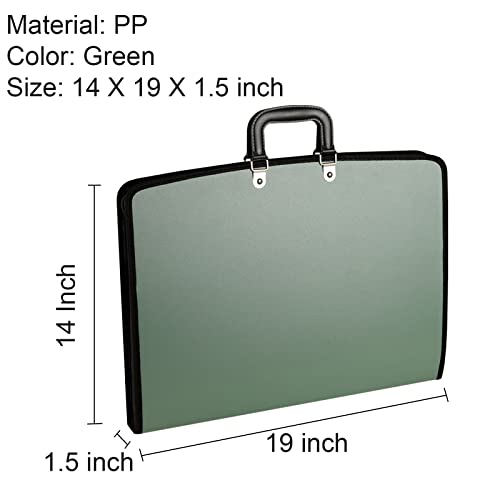 Acocony 11x17 Art Portfolio PP Material Green Pack of 1 - color: Green