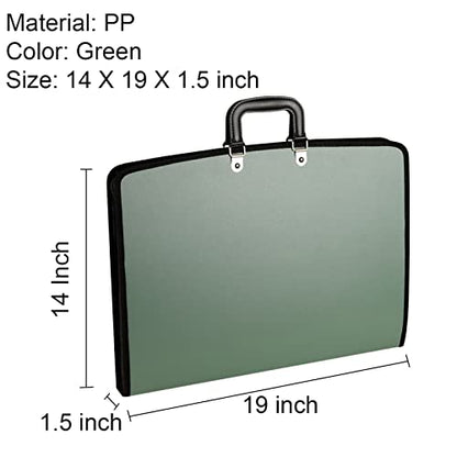 Acocony 11x17 Art Portfolio PP Material Green Pack of 1 - color: Green