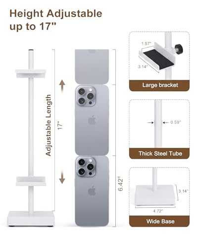 Adjustable Tabletop Easel Stand, White 17" H Easels for Display - color: White 4Pack