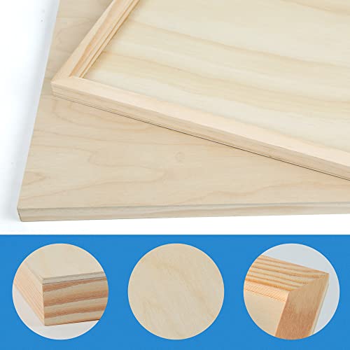 Falling in Art 2 Pack 18x18 Unfinished Birch Wood Panels Kit for Painting - size: 18*18 2-pack