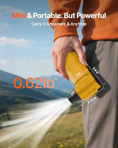 Compressed Air Duster, 130,000RPM Ultra-Powerful Electric Air Duster - color: Bright Yellow