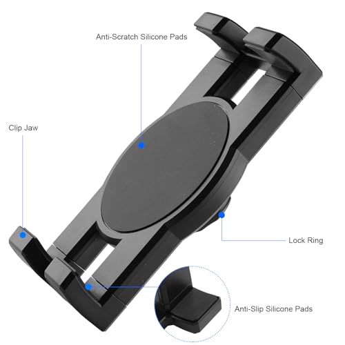 Mippko Foldable Wall Mount iPad Holder Tablet Mount Stand,360° Adjustable Tablet Holder,2-Stage Extendable Articulating Aluminum Alloy Arm,Compatible with 4.7~12.9" iPad/Nexus/e-Reader/Switch/iPhone