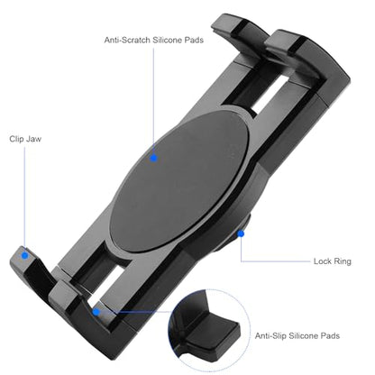 Mippko Foldable Wall Mount iPad Holder Tablet Mount Stand,360° Adjustable Tablet Holder,2-Stage Extendable Articulating Aluminum Alloy Arm,Compatible with 4.7~12.9" iPad/Nexus/e-Reader/Switch/iPhone