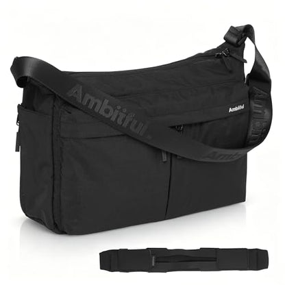 AMBITFUL Camera Messenger Bag for Photographers Shoulder bag,9L Black - color: Black