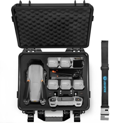 Lekufee Waterproof Hard Case Compatible with DJI Air 3S/3 Drone/Fly More Combo/RC 2/N3/N2 Remote Controller and Accessories (Case Only)