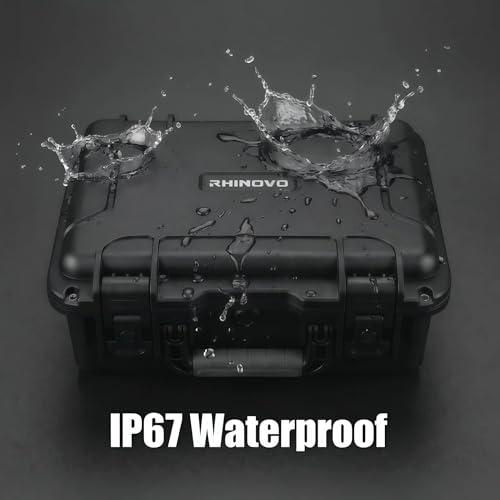 Hard Case Compatible with DJI Mini 5 Pro Fly More Combo - IP67 Waterproof Carrying Case with Custom Foam Insert, Shockproof PP Shell, Ideal for Travel & Outdoor