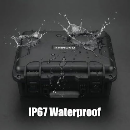 Hard Case Compatible with DJI Mini 5 Pro Fly More Combo - IP67 Waterproof Carrying Case with Custom Foam Insert, Shockproof PP Shell, Ideal for Travel & Outdoor