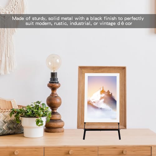 Leinuosen 1 Pcs Metal Tabletop Easel Stand, Tripod Display,Black - color: Black