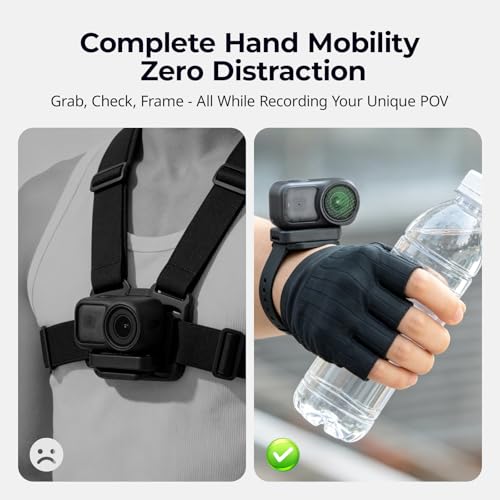 SMALLRIG POV Wrist Strap Only for DJI Osmo Nano/Action 6, with Multi-Angle Flexibility, Quick Release for Horizontal/Vertical Switch, Adjustable & Secure Wristband - 5763 - style: POV Wrist Strap - 5763