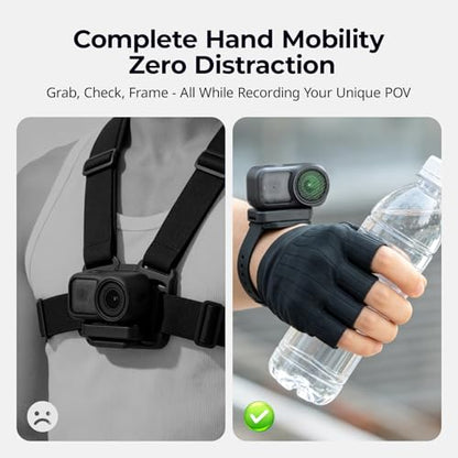 SMALLRIG POV Wrist Strap Only for DJI Osmo Nano/Action 6, with Multi-Angle Flexibility, Quick Release for Horizontal/Vertical Switch, Adjustable & Secure Wristband - 5763 - style: POV Wrist Strap - 5763