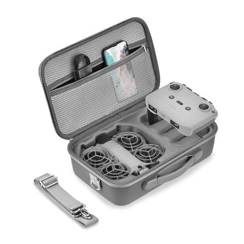 BRDRC Carrying Case for DJI Neo 2, Portable Protective Storage Bag with Shoulder for DJI Neo 2 Fly More Combo Accessories, for RC-N3 Remote Controller Drone Battery Charging Hub