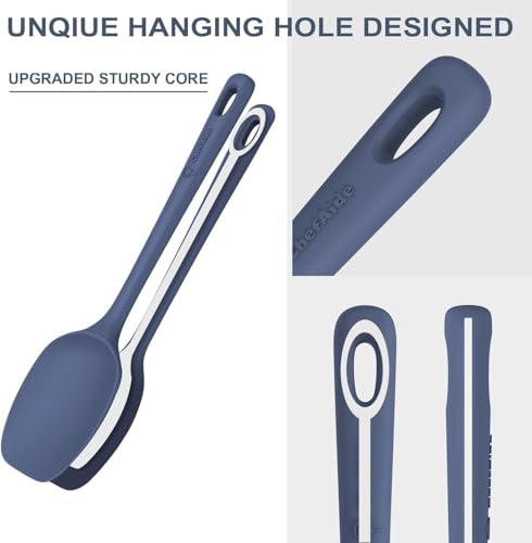 ChefAide 5 Pieces Silicone Spatulas Set, Heat Resistant Rubber Spatula - color: Muted Nude, size: 5 pieces