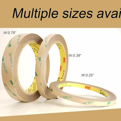 3M 300LSE Double Sided Tape Heavy Duty, 0.75" × 36 Ft Clear Ultra Thin High Strength Automotive Mounting, Waterproof for Car Trim, Mirror, Rv, LED Strips, Electronics Invisible Bonding (0.75" × 36 Ft) - size: 0.75" × 36 Ft