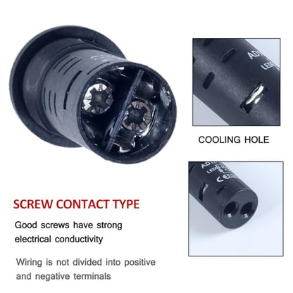 2pcs 16mm 12V Buzzer with Red LED Indicator Light Flash Alarm Beep Signal Intermittent Sound - size: 16mm / 12V
