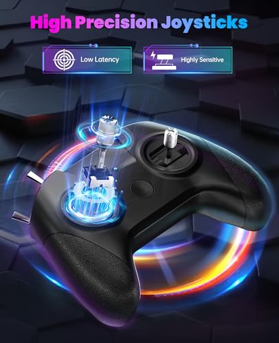 FLYDrone S8 FPV Flight Simulator Controller -Anti-Slip PU Handle, 8CH Metal Joystick, Ergonomic Design for DRL/Uncrashed/Liftoff/DCL Beginner Pilots (Mode 2, Black)