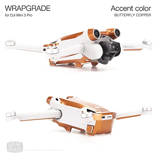 WRAPGRADE Skin Stickers Compatible with DJI Mini 3 Pro | Accent Color (Butterfly Copper) - color: Butterfly Copper