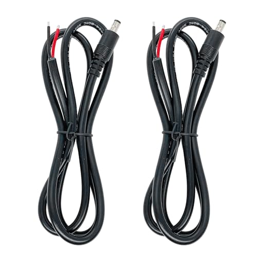 2Pcs 3FT 16AWG DC5.5mm x 2.5mm Male Power Pigtails Cable - style: DC5525 Male