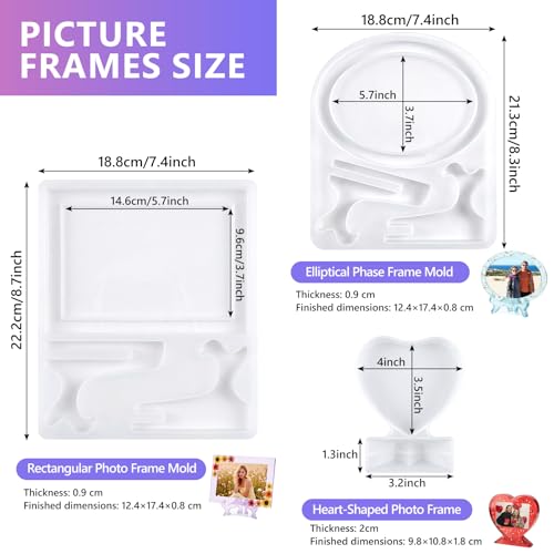 KISREL 26oz Epoxy Resin Kit for Beginners, Resin Kit with Photo Frame Molds - size: Photo Frame Molds