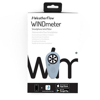 WeatherFlow - WINDmeter- A Wireless Pocket-Sized Anemometer That captures Highly Accurate Wind Measurements. Capture & Share Wind speeds & Direction with Accuracy and a Bluetooth Connection to apps.