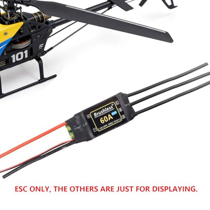 RC Airplane Aircraft 60A Brushless BHLeli HV ESC 2-6S LiPo Battery UBEC 3A/5V Output RC FPV Racing Quad Helicopter Fixed Wing Multi-axis Drone Quadcopter