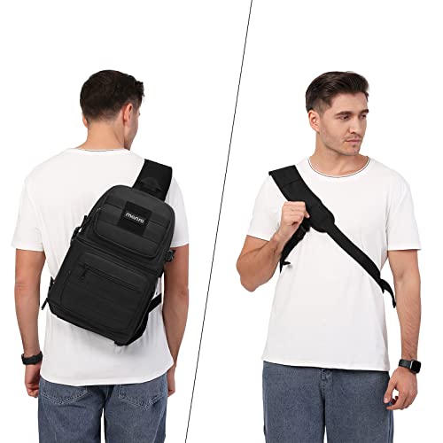 MOSISO Camera Sling Bag, Tactical Camera Crossbody Bag Case Photography - color: Black