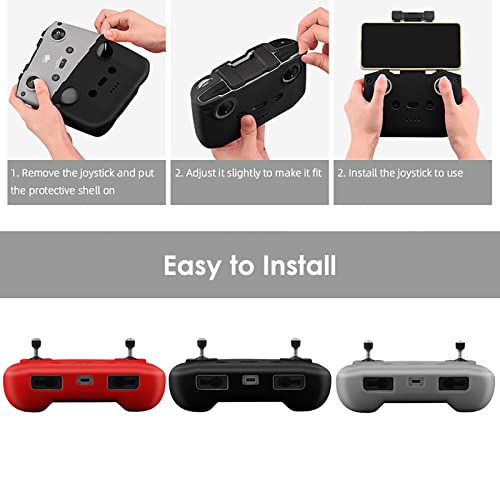 CAPART Silicone Protective Cover Sleeve for DJI RC-N1 RC-N2 RC-N3 Remote Controller of DJI NEO | Mini 4 Pro Mini 3 Mini 3 Pro | Mavic 3 Air 2S Controller Protector (Grey)