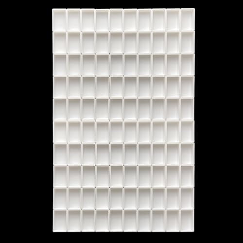 FCLUB 100PCS 3ml Empty Watercolor Full Pans, Flat Bottom Paint Pans - color: White, size: 100 Pieces 3 ml Full Pans