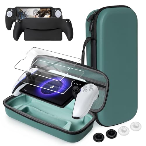 CoBak Hard Carrying Shell Case for PlayStation Portal Remote Player - color: Deep Green