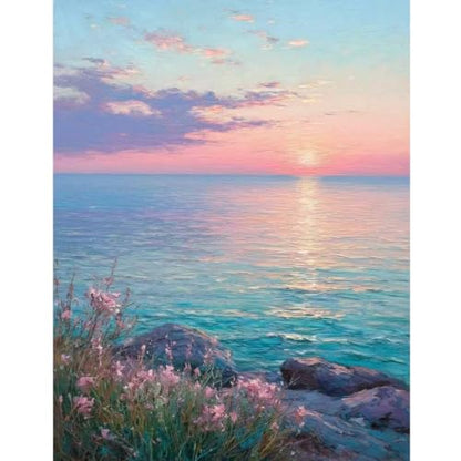 YULIDECO Seaside Diamond Art Kits for Adults, Sunset Diamond Painting - color: DP04389