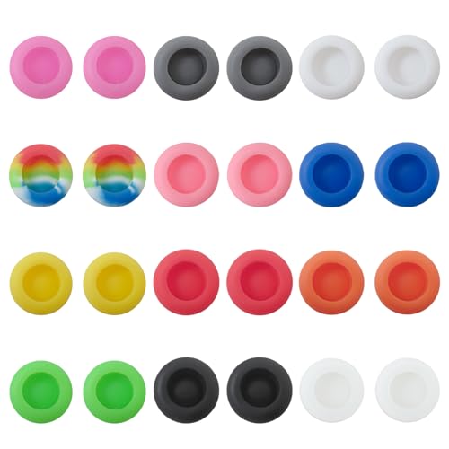24-Pack Anti-Slip Silicone Thumb Grips Caps | High-Sensitivity Joystick Silicone Accessories Replacement Parts for PS4 PS5 Xbox 360 Xbox One Xbox Series X/S Controller