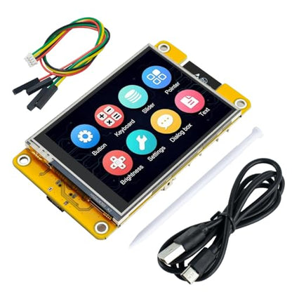 Hosyond 2.8'' ESP32 Display Resistive Touch Screen with WiFi+BT, ILI9341 Driver 240x320 TFT LCD Screen Module for Arduino - size: 2.8"