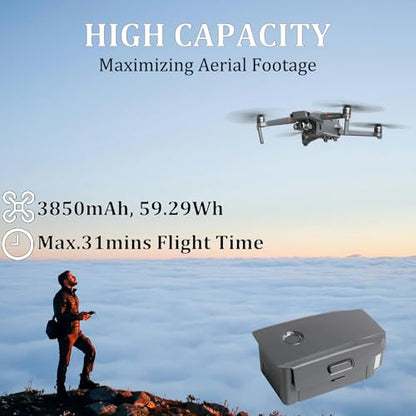 Mavic 2 Pro Battery, 3850mAh-15.4V Intelligent Flight Drone Battery Replacement for DJI Mavic 2 Pro/Zoom/Enterprise/Advanced - color: 1 Pack