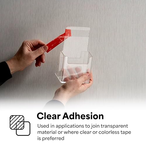 3M 4910 VHB Mounting Tape, Acrylic Foam, Permanent Bonding, Heavy Duty, Clear, 0.5 in x 5 yd, 1 Roll - size: 1 Pack (1 Roll)