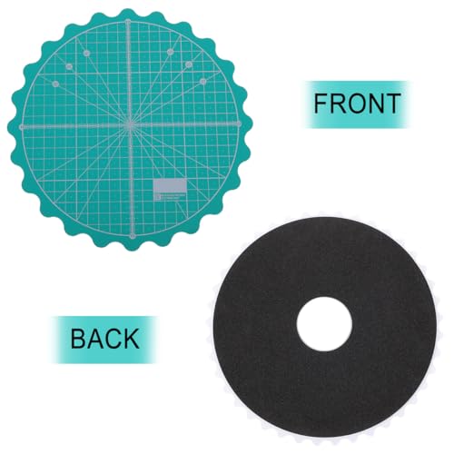 IMIKEYA 360 Rotating Self-Healing Cutting Mat 20cm/8" Precision Fabric Cutting Board for Sewing, Quilting, Crafts Projects, Durable Surface