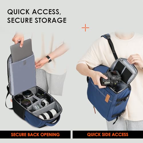 TARION Camera Backpack for Photographers Compact 15L, TB04 Blue - color: Blue