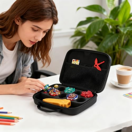 Gyro Compartment Case, Portable Organizer for Competition with Padded Interior, Durable Fabric Material Details with Shockproof Function, Lightweight Unique Selling Points, Home Practice Outdoor 11in