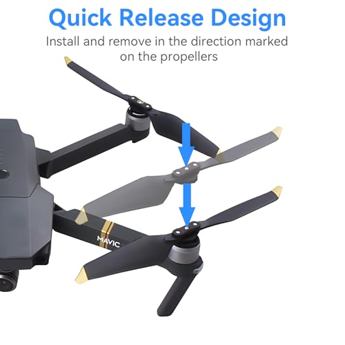 Propellers for DJI Mavic Pro/Mavic Pro Platinum Replacement Drone Accessories 8331F Prop Blades Spare Propeller Quick-Release Low Noise Wings 8 Pack