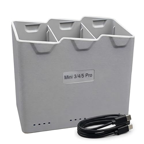 Triple Battery Charger for DJI Mini 5 Pro/ Mini4 Pro/Mini 3 Pro/ 3, Charge Three Batteries in Sequence,Two-Way Charging Hub Have a USB Output