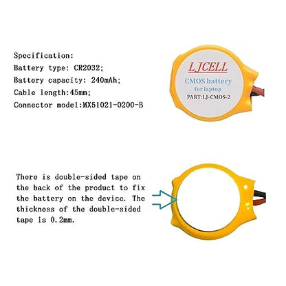 3PCS CMOS Battery for Intel NUC Laptop Backup PS2 PS3 BIOS RTC CR2032 Battery with 2 Wire Cable and Connector - size: 3-PACK, style: CMOS-CR2032-2