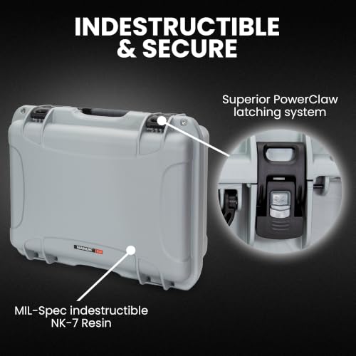 NANUK 930 Hard Case with Customizable Cubed Foam, Waterproof, Carry On - color: Silver, style: Cubed Foam