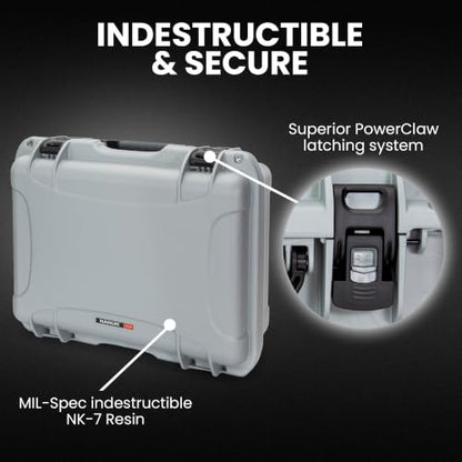 NANUK 930 Hard Case with Customizable Cubed Foam, Waterproof, Carry On - color: Silver, style: Cubed Foam