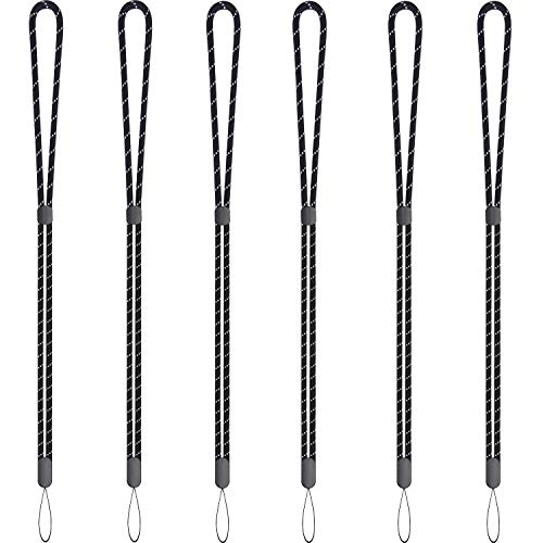 Foshine Lanyards 6pcs Adjustable Neck Lanyard Black for ID Badge - color: 6 Black