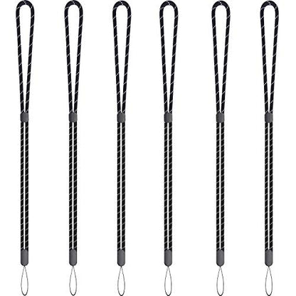 Foshine Lanyards 6pcs Adjustable Neck Lanyard Black for ID Badge - color: 6 Black