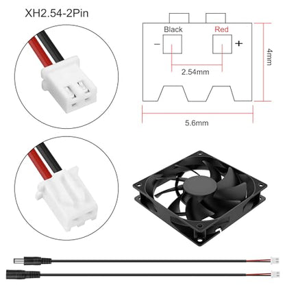 MEIRIYFA DC5521 Male to XH2.54 2Pin Terminal Power Cable 4Pcs