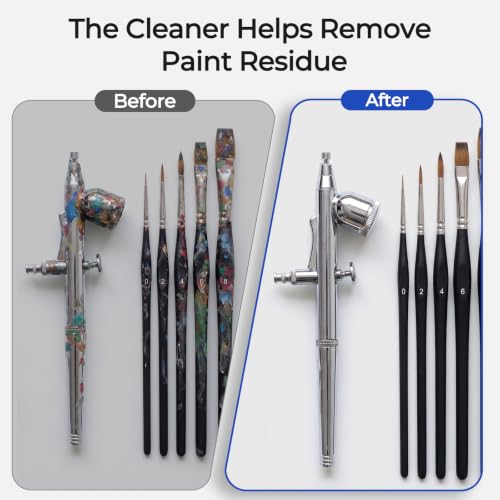 Nicpro Airbrush Cleaning Kit, Pot with 6 x 4oz Cleaner & 2 x 4oz Thinner